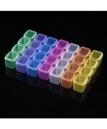 PP 28 Slot Transparent Plastic Organizer Box for Nail Art Jewelry Diamond Painting & Craft Storage - Buy Online on GoSupps.com