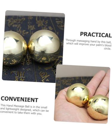Frcolor Brass Massage Balls for Hand Exercises - Fitness Equipment & Muscle Relief - Ideal for Sports & Recovery - Buy Online on GoSupps.com