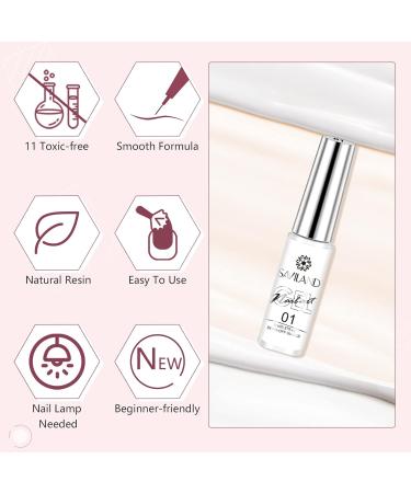 Saviland 8g White Liner Gel Nail Polish - UV LED Nail Art Gel for DIY French Manicure & Swirl Nails - Quality Soak Off Geln gel Colors - Buy Online on GoSupps.com