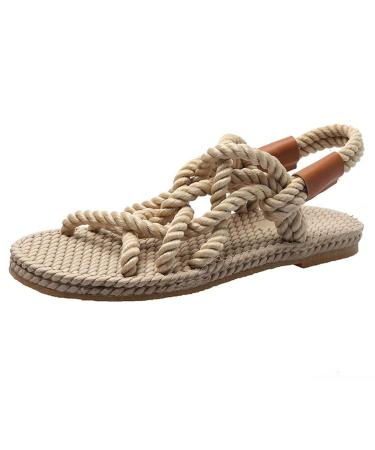 Creev sandals women's shoes braided with traditional casual style and simple creativity fashion sandals women summer shoes (color: B size: 39 code) 39code A