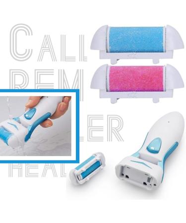 HIXNUG 2 Pieces Foot File Roller Heads Blue Pink Replacement Roller Refill Heads Hard Skin Remover Pedicure Rasp Foot Tools Electronic Callus Remover Accessories - Buy Online on GoSupps.com
