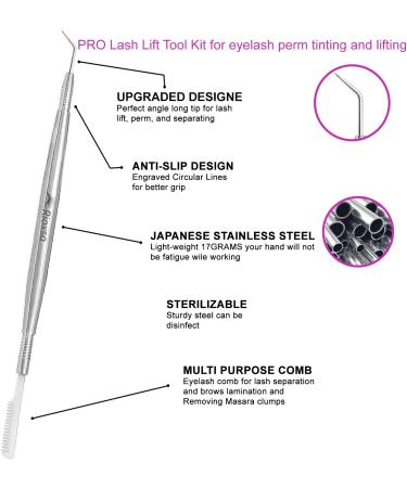 Rioxso 2 Pieces Lash Lift Tool Set - Professional Japanese Stainless Steel Kit for Lash Perm, Tint, and Separation - Buy Online on GoSupps.com