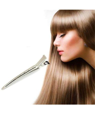 Super Glock Hair Clips for Women - 10 Piece Metal Crocodile Hairdresser Clips with Holes - Durable Silver Steel Hair Accessories - Buy Online on GoSupps.com