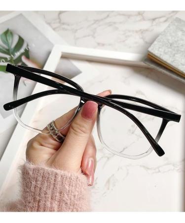 PARWANA Anti Glare Oversized Computer Readers | Stylish +100 Black-Clear Reading Glasses | Anti Blue Light & Presbyopic Glasses for Eye Protection - Buy Online on GoSupps.com