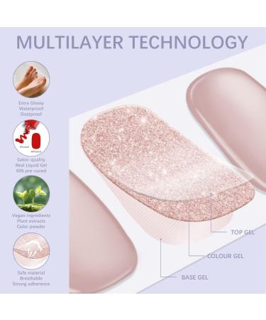 Blue Sky Z074 Semi-Cured Gel Pedi Strips - Long Lasting Glossy Gel Toenail Stickers for Salon-Quality Nails at Home - Buy Online on GoSupps.com