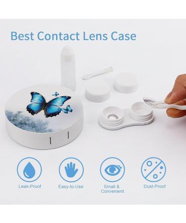 Buy Blue Butterfly Print Contact Lens Case - Travel-Friendly Care Box for Daily Use - Buy Online on GoSupps.com
