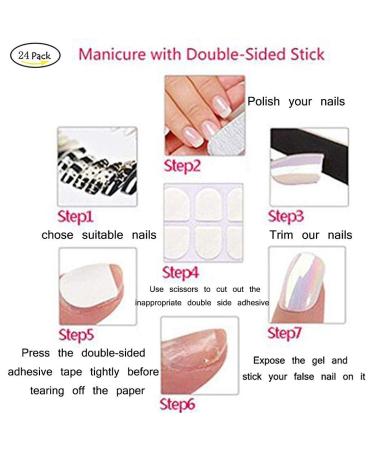 Fairvir 24pcs French Nails - Short Press-On Natural False Acrylic Nail Art Tips for Daily Use | Perfect Fake Nails for Women & Girls - Buy Online on GoSupps.com