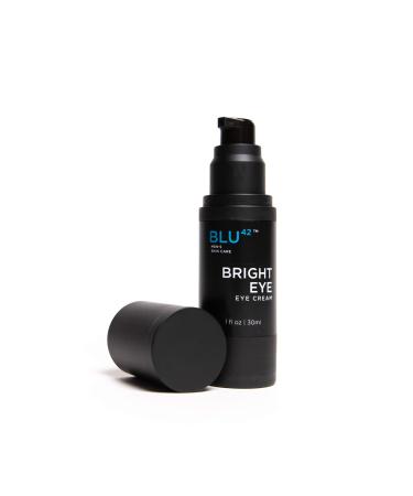 BLU42 Bright Eye: Under Eye Cream for Men Anti-Aging Natural and Organic Eye Balm To Reduce Wrinkles Dark Circles Crows Feet and Under Eye Bags (1 FL OZ 30ml)