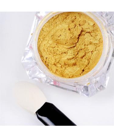 Nail Powder Hisight 2pcs - Mirror Glitter Chrome Pigment Powder for Nail Art - Gold Silver Sequins with Sponge Stick - Buy Online on GoSupps.com