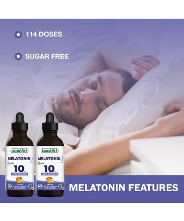 Melatonin 10mg - Fast Action - Sugar Free - Sleep Aid - Liquid - Maximum Absorption - Great Taste - Vegan - Gluten Free - Made in Canada - 2 Pack - (2x115ml) - Buy Online on GoSupps.com