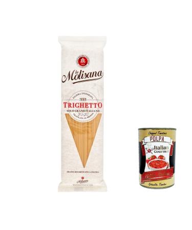 Italian Gourmet E.R. La Molisana Trighetto N. 333 Pasta Lenta Lavorazione Lot de 5 p tes en semoule de bl dur Bronze 500 g + Polpa Italian Gourmet 400 g