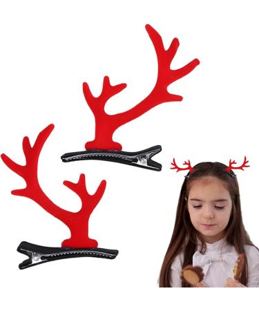 Christmas Reindeer Hair Clips Dragon Horn Antler Hair Ornament | Antler Hair Accessories Antlers Ears Barrettes for Women Girls Family  - Buy Online on GoSupps.com