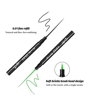 Ownest 12 Colors Liquid Eyeliner Set - Waterproof Matte Neon Eye Liner Pen for Colorful Makeup - Buy Online on GoSupps.com