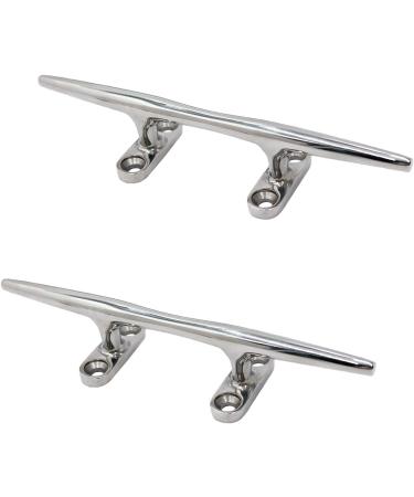SHENGHUISS 8 inch Boat Dock Cleat Stainless Steel 316 - 4 Pack | Marine Deck Rope Cleats with Fasteners - 2 Pack - Buy Online on GoSupps.com