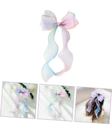 Beavorty 1pc streamer hairpin double hair bows big hair bows girl hair bows Women Barrettes hair clips for bows girls hair snap clip baby decor Girl Hair Clip child Fashion Hair ring fabric - Buy Online on GoSupps.com