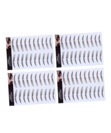 Didiseaon 4pcs Eyebrow Stickers Eyebrow Sticker Brown Decal Stickers Stick on Eyebrow Tool 6d Cosmetic Hair