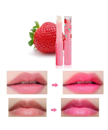 Strawberry Color Changing Lipstick | Waterproof Pink Lip Balm - Long Lasting Hydration for Women - Buy Online on GoSupps.com
