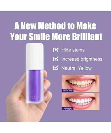 Whitening Toothpaste Purple Toothpaste for Teeth Whitening Teeth Whitening Booster Color Correcting Toothpaste 30ml (3 Bottles) - Buy Online on GoSupps.com
