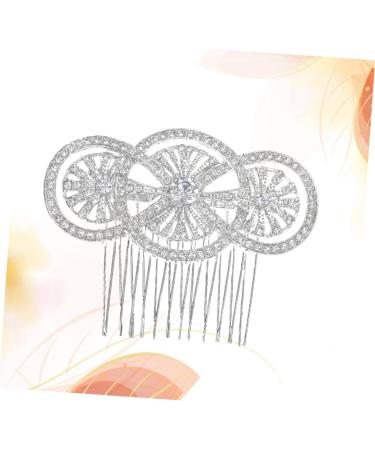 POPETPOP Wedding Headpiece Tiara Rhinestone Hairpin Bridal Headdress Bridal Hair Comb Hair up European and American Bride - Buy Online on GoSupps.com