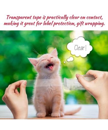 Clear Tape Rolls-Transparent Tape with Dispensers-Gift Wrap Tape Gift Tape Rolls for Home Store School-7/10 X 1000 Inches 16 Packs - Buy Online on GoSupps.com