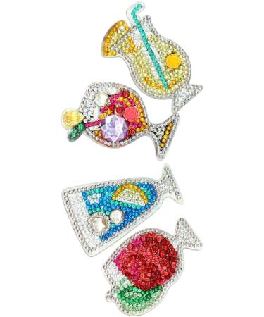 VILLCASE 12 pcs Painting Key Beads Diamond Series for Diy Keyring Picture Juice Manual Colorful Bag Chain - Buy Online on GoSupps.com