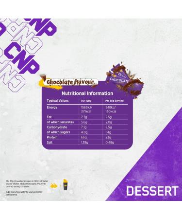 CNP Professional High Protein Dessert Mix 25g of Dual Release Protein with Micellar Casein 350g and 10 Servings 4 Great Flavours (Chocolate) - Buy Online on GoSupps.com