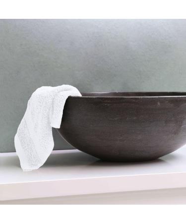 White Classic Luxury Cotton Washcloths - 12 Pack - Hotel Spa Face Towel - Buy Online on GoSupps.com