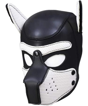Yiqin RWSX Soft Latex Dog Mask - Removable Mouth & Ears Perfect for Halloween & Petplay - International Shipping Available - Buy Online on GoSupps.com
