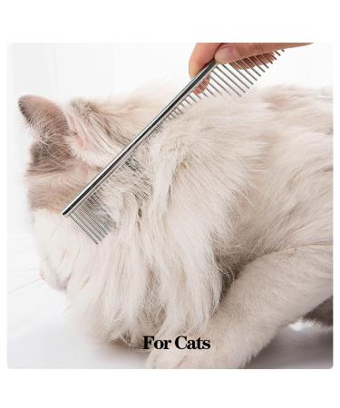 ORIEMARS Stainless Steel Metal Dog Combs - Ideal for Grooming Large and Small Dogs, Cats, and Other Pets - Removes Tangles and Knots - Buy Online on GoSupps.com