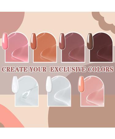 JOSLOVE Poly Extension Gel Nail Kit - 7 Colors Set with Mini Lamp & Basic Nail Art Tools - Buy Online on GoSupps.com