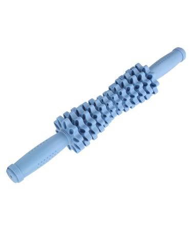 Massage roller stick muscle massage device sore muscles relieve massage bar roller stick for deep tissue relief pain for gym home exercise (blue) as shown in the illustration