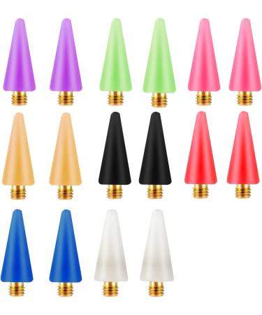 Lusofie 16Pcs Nail Rhinestones Picker Wax Replacement Tips - Multicolor Rhinestone Picker Tool for Nail Dotting Pen - 8 Colors - Buy Online on GoSupps.com