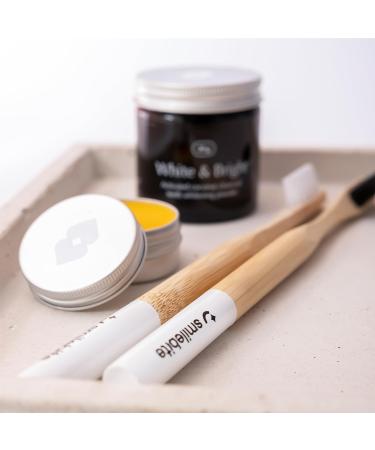 Smilebite Bamboo Toothbrush - Eco-Friendly Vegan Plastic-Free Dental Care for Adults | Black Nylon Bristles - Buy Online on GoSupps.com