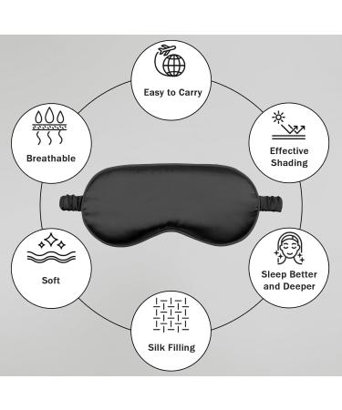 Sleep Mask 2 Pack - Soft Blackout Eye Masks for Men & Women | Comfortable Night Blindfolds for Travel Naps & Sleep - (Pink & Black - Buy Online on GoSupps.com