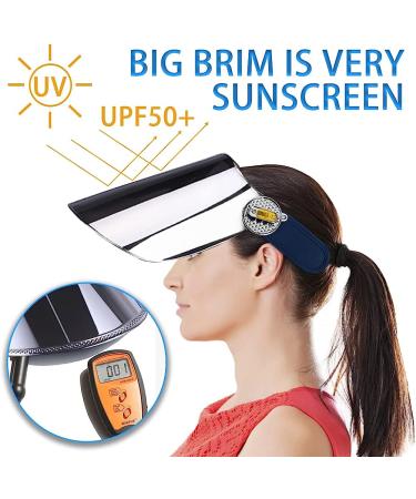 WAYCOM Sun Cap - Premium UPF 50+ Sun Visor Hat for Hiking, Golf, Tennis - UV Protection - Blue - Buy Online on GoSupps.com