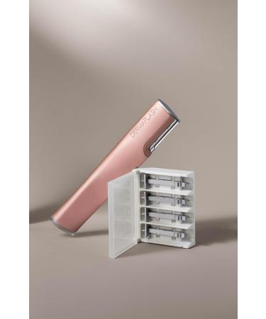 DERMAFLASH LUXE+ Sonic Dermaplaning Tool for Face Peach Fuzz Removal Anti-Aging and Exfoliation NEW Limited-Edition Rose Gold with Bonus FREE Refill Kit - Buy Online on GoSupps.com