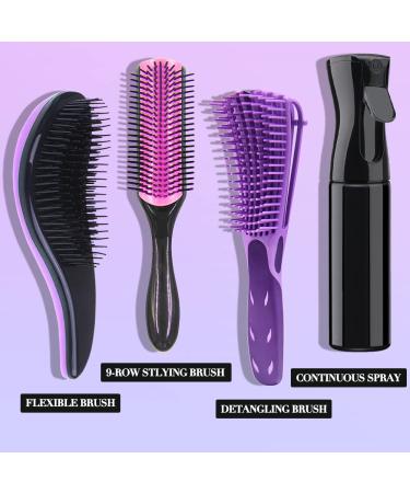 13Pcs Kids Detangling Brush Set for Curly Hair, Afro America/African Hair 3a-4c, with Barber Cape & Braid Rings - Buy Online on GoSupps.com