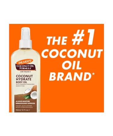 Palmers Coconut Oil Body Oil 5.1oz (150ml) 3 Pack - Hydrating Body Oil Set - Buy Online on GoSupps.com