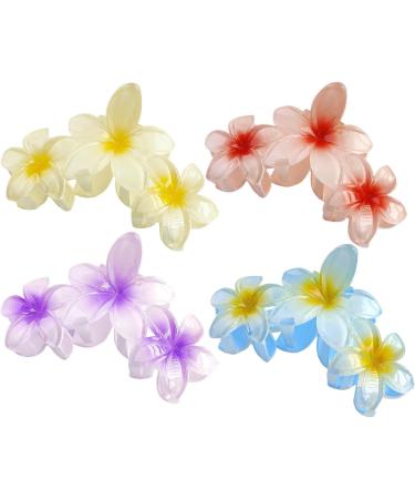 Fovolat Flower Shape Claw Clip | Girls Cute Hair Claw Clips Flower Shape - Thin Thick Curly Hair Clips Beach Hair Accessories Strong Hold for Dating Traveling - Buy Online on GoSupps.com