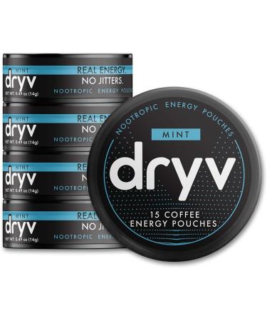 Dryv Energy Mint Pouches - 5 Pack | Convenient Energy Boost | Natural Mint Flavor - Buy Online on GoSupps.com