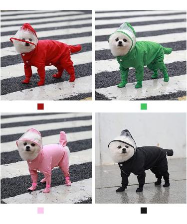 XL Black Dog Raincoat with Hood, Onesie, Rain Jacket & Boots - Waterproof Dog Rain Poncho for Small Dogs (16.5 inch Back Length) - Buy Online on GoSupps.com