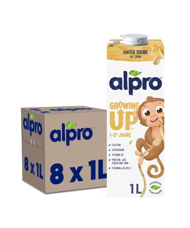 Alpro Children's Hair Drink - 100% Vegetable Naturally Lactose-Free Low-Sugar Protein Source with Calcium & Vitamins | 8 x 1L - International Shipping Available - Buy Online on GoSupps.com