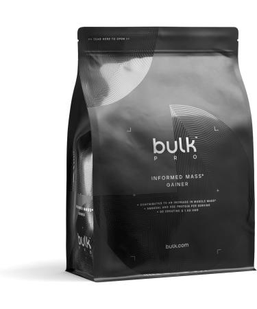 Bulk Informed Mass - Mass Gainer Whey Protein Shake - Strawberries and Cream- 3 kg - Packaging May Vary