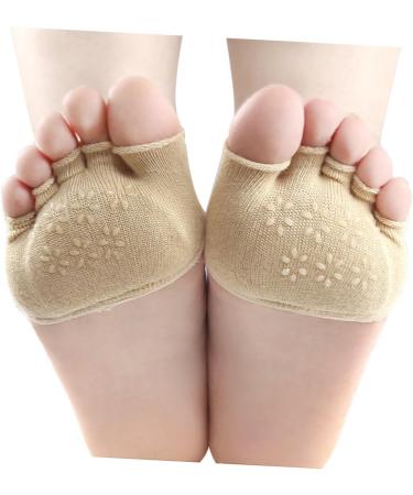 FRCOLOR 2 Pairs of Football Protection Half Sock Happy Feet Socks Toe Alignment Ball Large Washable Light Effects Fingerless Socks Forefoot Pad Toe Socks Gel Sole Pad Women - Buy Online on GoSupps.com
