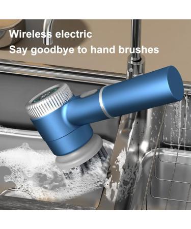 Tovmekdjn Portable Electric Scrubbers Electric Cleaning Brush Cordless Power Scrubber Multi Electric Scrubbers Blue - Buy Online on GoSupps.com