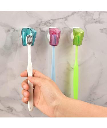 Y-Kelin Travel Toothbrush Head Covers Case - Portable Toothbrush Case with Suction Cup (3 PCS) - Buy Online on GoSupps.com
