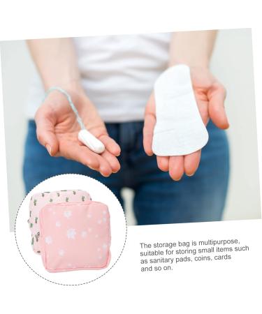 Amosfun 2-in-1 Storage Bag for Women's Essentials | Stylish Wall Organizer for Wallets Tampons and More | Perfect Privacy Bag for Menstrual Products & Mini Diapers - Rose 16x15x2cm - Buy Online on GoSupps.com