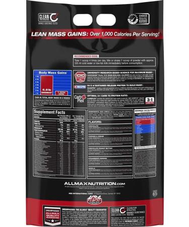 ALLMAX Nutrition - QUICKMASS - Weight Gainer & Rapid Gain Catalyst Vanilla 10 Pound 10 Lb - Buy Online on GoSupps.com