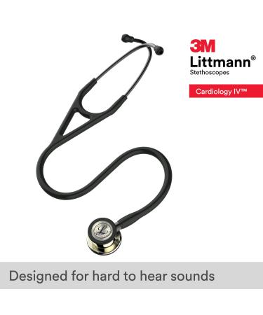 3M Littmann Cardiology IV Stethoscope Champagne Finish Black Tube - 69 cm - Buy Online on GoSupps.com