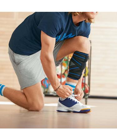 Professional PowerMotion Calf Muscle Support Sleeve for Men & Women | Shin Splints Relief Leg Cramps Varicose Veins | Charcoal Large - Buy Online on GoSupps.com